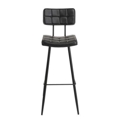 AUGUSTIN - Lot de 2 tabourets de bar James noir hauteur d'assise 80cm