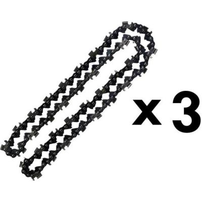 GT GARDEN Lot de 3 cha&icirc;nes 72 maillons pour tron&ccedil;onneuse