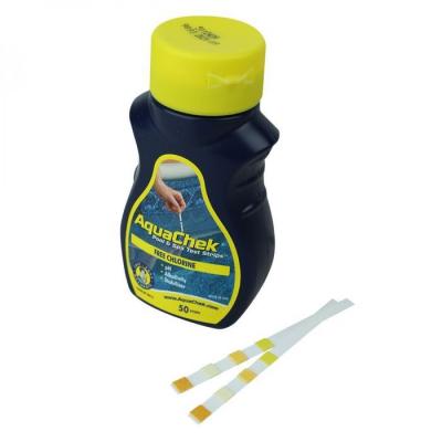 AQUACHEK Lot de 3 x 50 bandelettes d'analyse pour piscine ou spa - 4 en 1 - Jaune