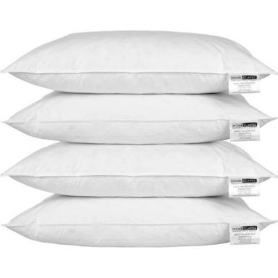 HOMESCAPES  lot de 4 oreillers en plumes de canard, 50 x 75 cm DP1194