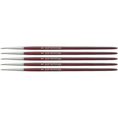 ZAHN PINSEL Pinceau Artistique  E107-03 Fonte Rouge 5 pi&egrave;ces