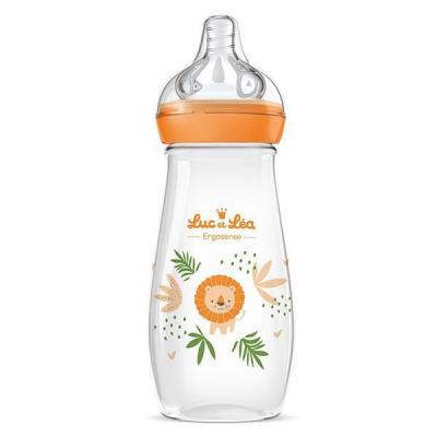 LUC ET LEA Biberon Plastique 330ml Ergosense Savane 4 Mois et + 