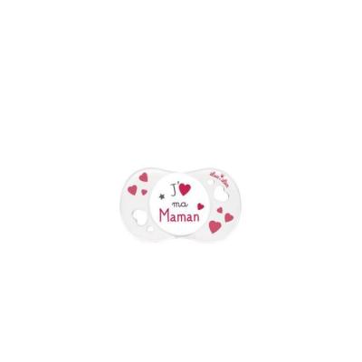 LUC ET LEA  Sucette En Silicone 'J'Aime Ma Maman' 0 Mois Et +