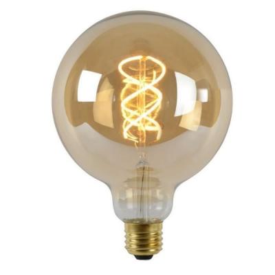 LUCIDE Ampoule E27 LED - 5W - 260lm - 2200K D12,5 cm - Ambre filament - Dimmable