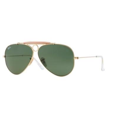 RAY BAN Ray - Ban Unisex RB3138 SHOOTER 001 Lunettes de soleil M&eacute;tal Or G15 Pilote Normale