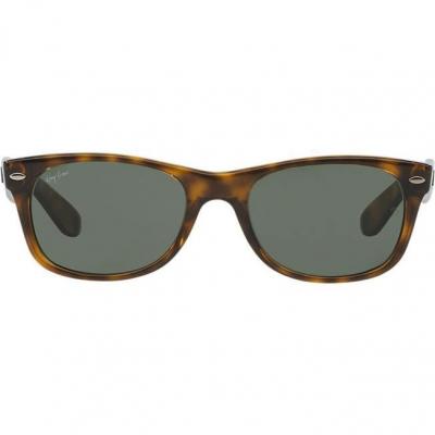 RAY BAN Ray - Ban Unisex RB2132 NEW WAYFARER 902 Lunettes de soleil Inject&eacute; Tortue Vert G15 Carr&eacute; Normale