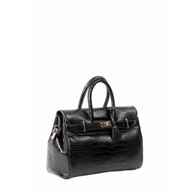 MAC DOUGLAS SAC A MAIN -  - PYLA XS ROMY - Cuir de vachette grain&eacute; - Noir - Zipp&eacute;e 
