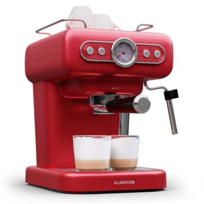 KLARSTEIN Machine &agrave; expresso porte-filtre avec mousseur &agrave; lait 1,2 L, Cafeti&egrave;re 950 W, 