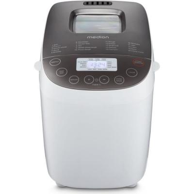 MEDION Machine &agrave; Pain -  - 50076798 - 950 W - 19 programmes - Hublot - Blanc 