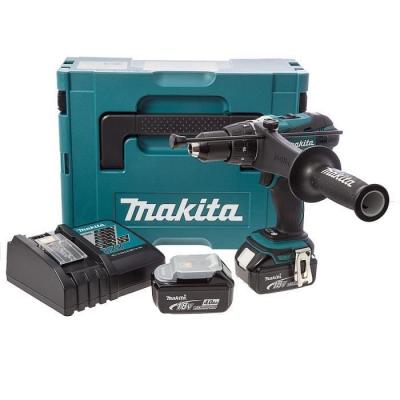 MAKITA Perceuse &agrave; percussion 18V lxt (2x4.0 Ah) en makpac  DHP458RMJ