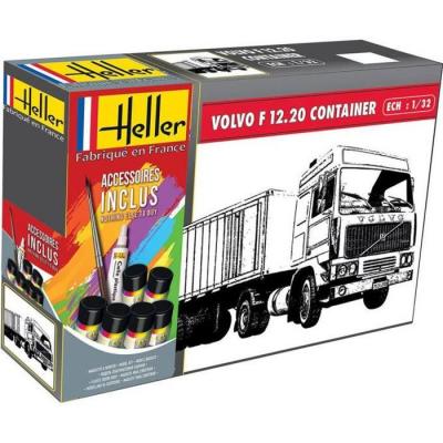 HELLER Starter Kit F12-20 Globetrotter & Container Semi Trailer - 1:32e -