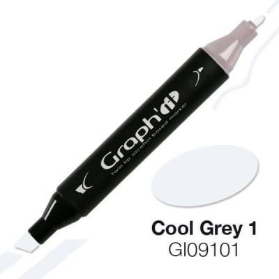 GRAPH IT Marqueur &agrave; l&rsquo;alcool Graph'it 9101 Cool Grey 1 -  Gris