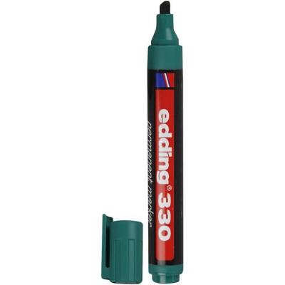EDDING  Marqueur  330 Permanent, Corps Plastique, Pointe Biseaut&eacute;e - Coloris Vert