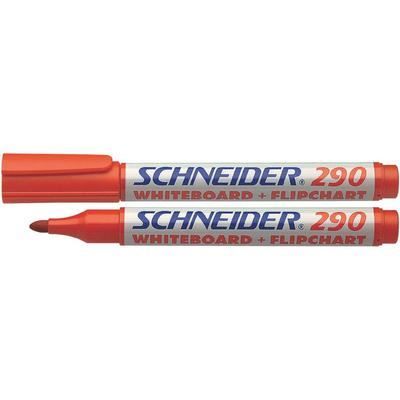 SCHNEIDER  - 290 marqueurs Whiteboard & Flipchart, rouge 