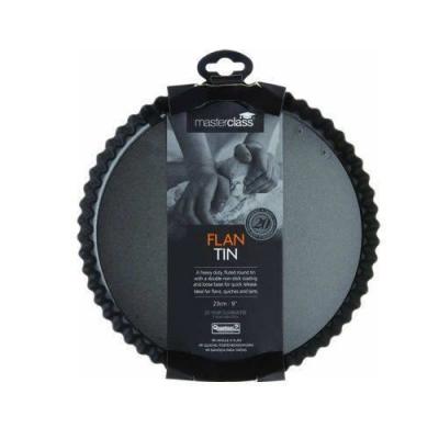 KITCHEN CRAFT Masterclass Moule &Agrave; Tarte Cannel&eacute; Antiadh&eacute;sif Sans Apfo En Acier Au Carbone 1 Mm D'&eacute;paisseur, Gris, 23 Cm (9')