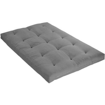 TERRE DE NUIT  Matelas futon gris clair en coton 90x190