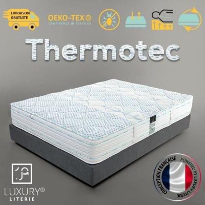  Matelas 140x190 cm, thermotec, 24cm, memosoft100, ferme, ind&eacute;pendance du couchage, face &eacute;t&eacute;/hiver