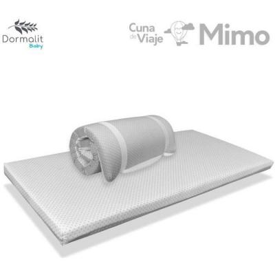 XALUCA  - Matelas bebe Pliant pour lit de Voetage mimo 120X60 gris Epaisseur 5 cm -Dehoussable, lavable, Anti bacterien, facile transporter - dormalit