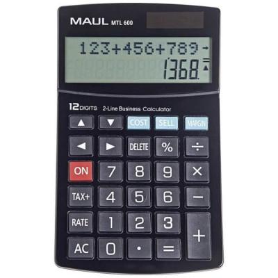 MAUL  MTL 600 Calculatrice de bureau noir Ecran: 12 &agrave; pile(s), solaire