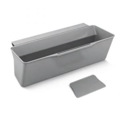 METALTEX  Bac r&eacute;cup&eacute;rateur de d&eacute;chets de cuisine, gris, 35 x 16 x 13 cm
