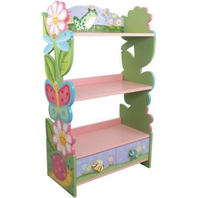 TEAMSON Biblioth&egrave;que enfant fille bois &eacute;tag&egrave;re de rangement livres jouets fantasy fields w-7500a