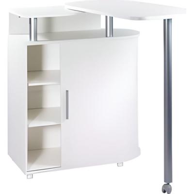 Beaux Meubles Pas Chers - Mange-Debout Blanc Table Pivotante