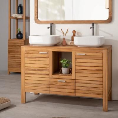 Wanda Collection Meuble sous vasque en teck COURCHEVEL 120
