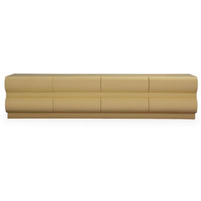 MENZZO Meuble tv 8 tiroirs arrondis mezade bois beige Mezade 