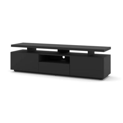  Meuble TV couleur noir mat avec rangement fabriqu&eacute; en ABS et HDF Bim Furniture