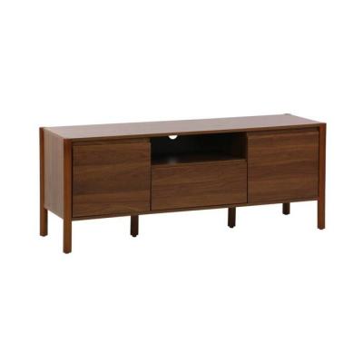 SWEEEK Meuble tv d&eacute;cor bois 2 portes 1 tiroir 140cm noyer
