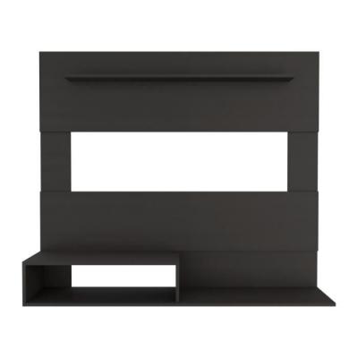 TUHOME CONCEPT Meuble TV suspendu couleur weng&eacute; en bois agglom&eacute;r&eacute; Beijing TuHome