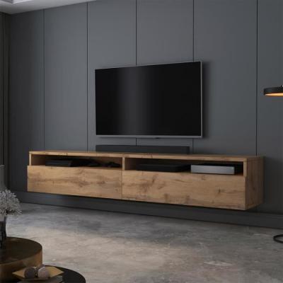 SELSEY Meuble TV - REDNAW - 180 cm - ch&ecirc;ne wotan - style scandinave