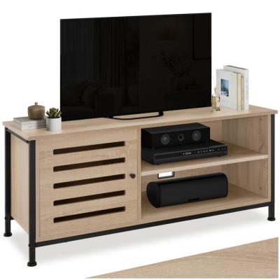 TECTAKE Meuble pour t&eacute;l&eacute;viseur Galway 110x41,5x50,5cm - Bois clair industriel, Ch&ecirc;ne Sonoma