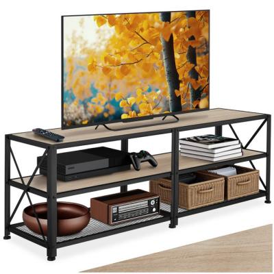 TECTAKE Meuble bas  - 141 cm - Bois clair industriel, Ch&ecirc;ne Sonoma