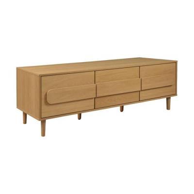 SWEEEK Meuble TV vintage d&eacute;cor bois de ch&ecirc;ne 3 portes 150cm - Juliana