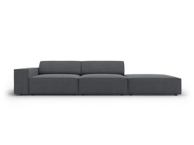 MICADONI HOME MICADONI Canap&eacute; Droit Jodie, 3 Places, Gris Fonc&eacute;, Tissu Structurel