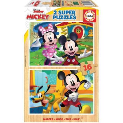 EDUCA  Borras Puzzle 2x16 Mickey & Minnie Multicolore