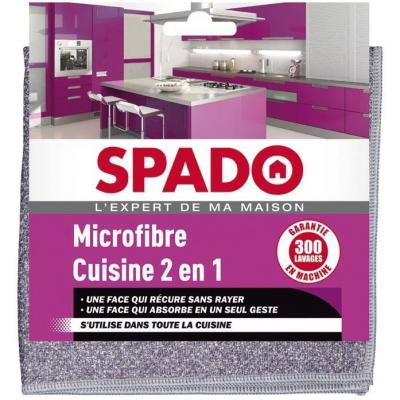 SPADO Lavette microfibre 2 en 1 sp&eacute;cial cuisine
