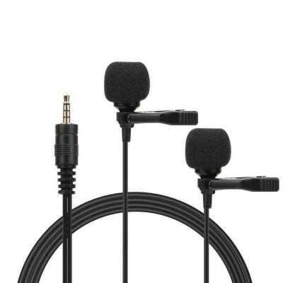 GENERIQUE Microphone De Micro Cravate / Portable En Plastique / T&ecirc;te Double / Interview En Direct / Pour Dji Osmo Pocket 