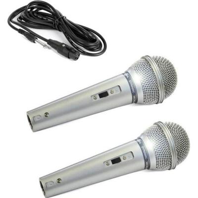  Microphone dynamique professionnel portable pour karaok&eacute; chanteur avec c&acirc;ble 3 m Jack 6,3 mm c&acirc;ble d&eacute;tachable pour karaok&eacute; 