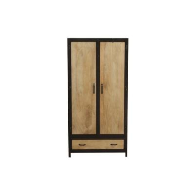 Miliboo - Armoire industrielle m&eacute;tal et bois de manguier INDUSTRIA