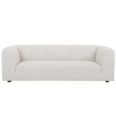 MILIBOO  - Canap&eacute; design en tissu beige 4 places OLIVEIRO