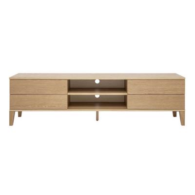 MILIBOO  Meuble TV scandinave bois clair ch&ecirc;ne 4 tiroirs L180 cm FREDDY