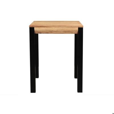 Miliboo Table de Bar Extensible en Acacia et m&eacute;tal L80-135 cm Trap