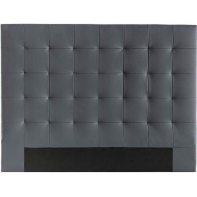 MILIBOO  T&ecirc;te de lit capitonn&eacute;e gris fonc&eacute; L160 cm HALCIONA
