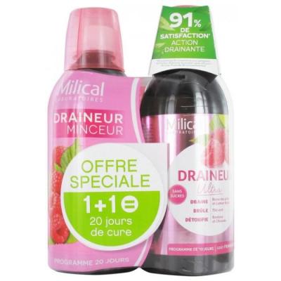 MILICAL NUTRITION Milical Draineur Ultra Framboise 2x500mL