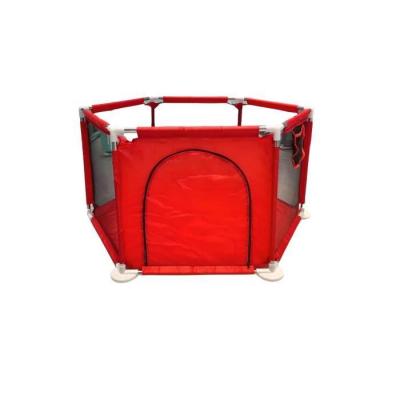 KING OF DREAMS Mini parc pour b&eacute;b&eacute; diam&egrave;tre 150 cm rouge avec barri&egrave;re