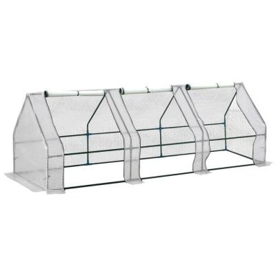 OUTSUNNY  - Mini serre de jardin - PE - 270x90x90cm - Blanc