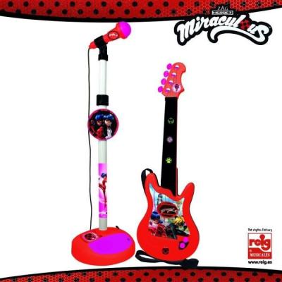 Reig 2675 Ladybug Guitare avec microphone et amplificateur