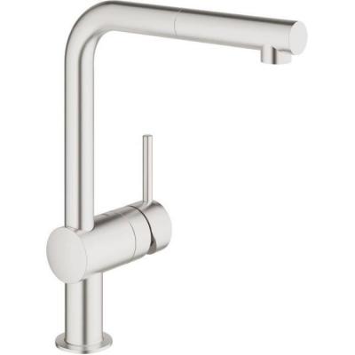 GROHE Mitigeur Minta avec rotation 360&deg; et douchette Supersteel - 